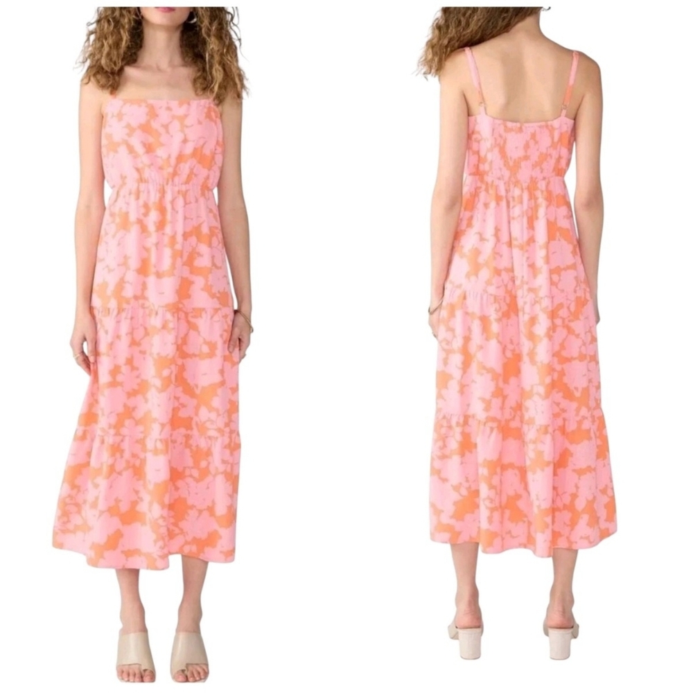 XXL Social Standard by Sanctuary Orange Pink Floral Print Maxi Dress